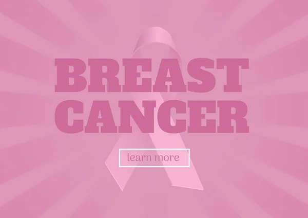 Webseite zur Aufklärung über Brustkrebs — Stockfoto