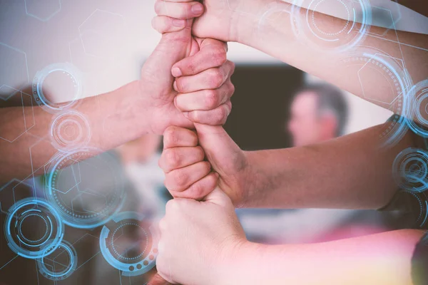 People stacking fists — Stock Photo, Image