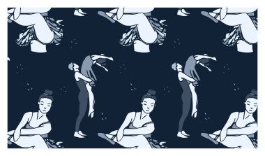 Çift ve balerin dans