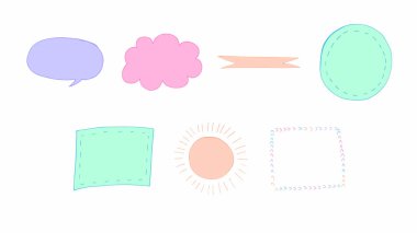 Vektör set çeşitli kabarcık sanıyordum