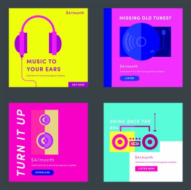Vektör Icon set müzik