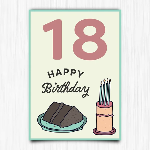 Carte de vœux anniversaire — Image vectorielle