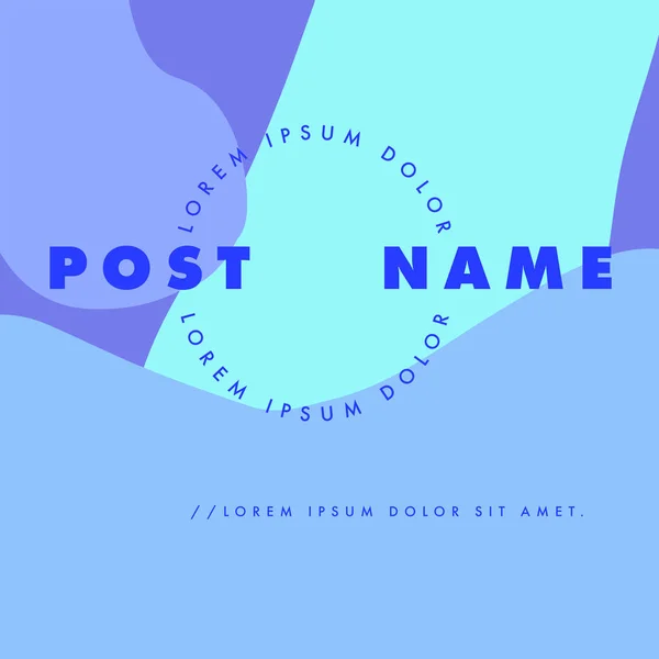 Tarjeta con texto lorem ipsum y nombre postal — Vector de stock