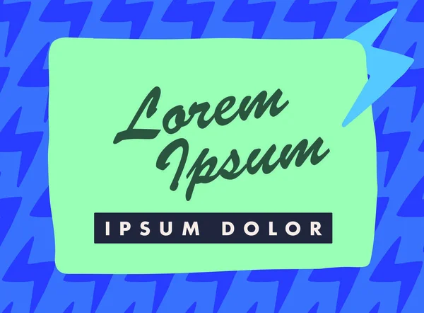 Gambar vektor kartu dengan teks lorem ipsum - Stok Vektor