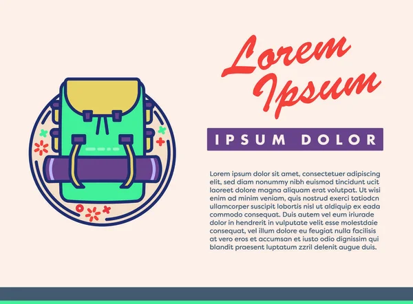 Immagine vettoriale della scheda con testo lorem ipsum — Vettoriale Stock