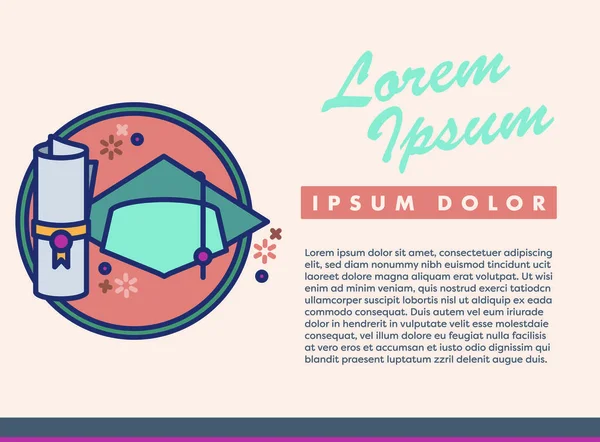 Vector afbeelding van de kaart met tekst lorem ipsum — Stockvector