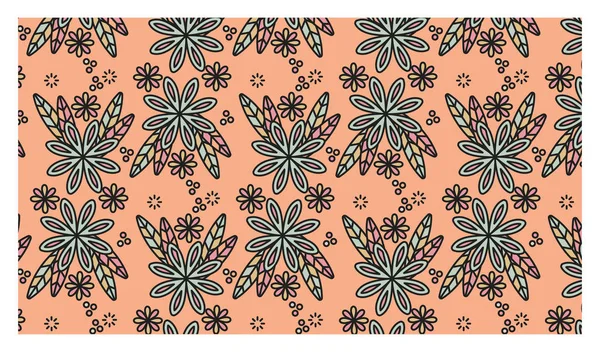 Imagen vectorial del patrón de flores sin costura — Vector de stock