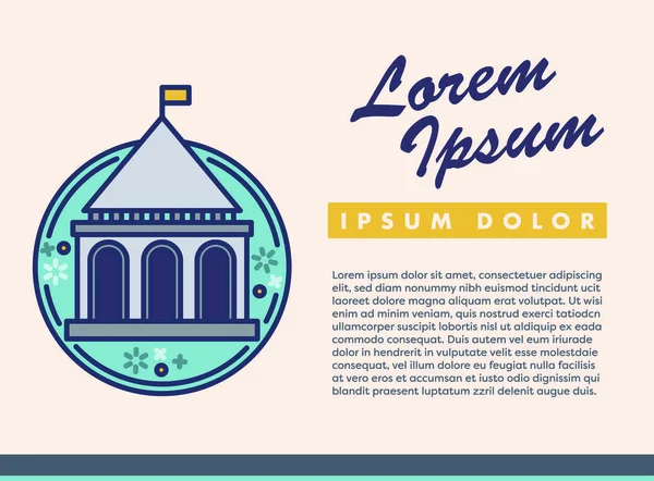 Immagine vettoriale della scheda con testo lorem ipsum — Vettoriale Stock