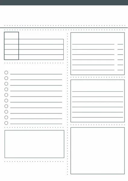 Daily planner template layout — Stock Vector