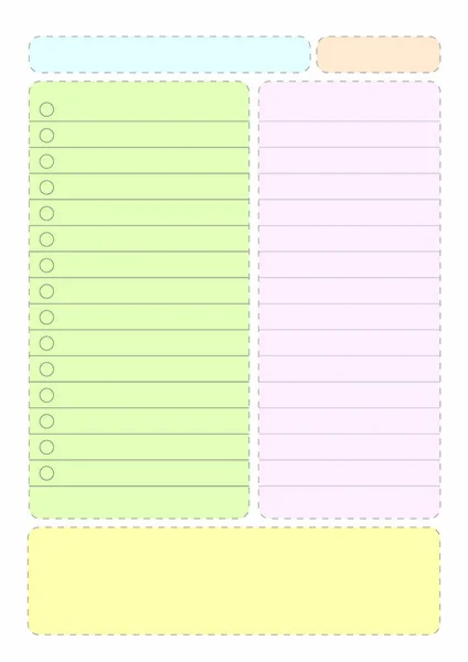 Daily planner template layout — Stock Vector