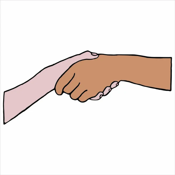 Бизнесмены пожимают друг другу руки — стоковый вектор