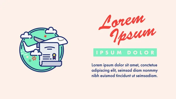 Imagen vectorial de la tarjeta con texto lorem ipsum dolor — Vector de stock