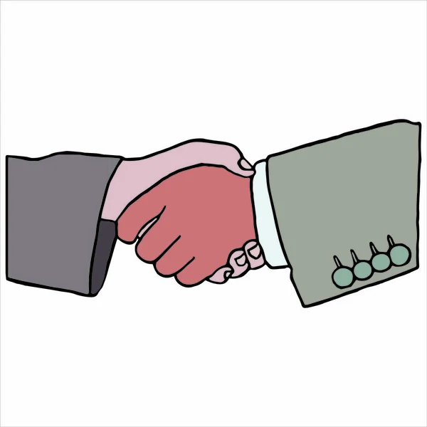 Businesspeople shaking hands — Stock Vector