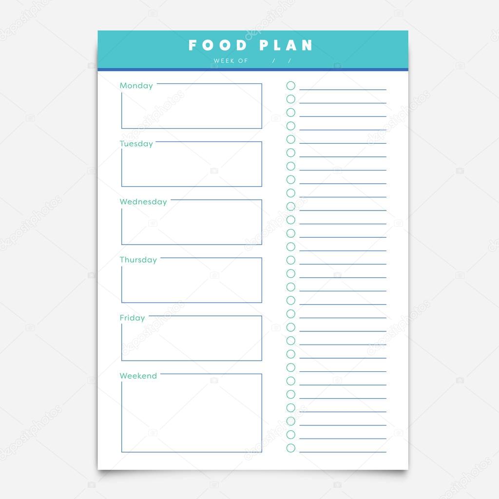 Food planner template