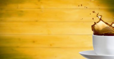 Kahve sıçraması ile beyaz Kupası 