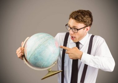 Globe adlı işaret inek adam 