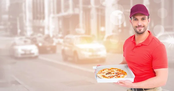 Toimittaja pizza — kuvapankkivalokuva