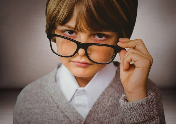 Närbild på nerd boy — Stockfoto