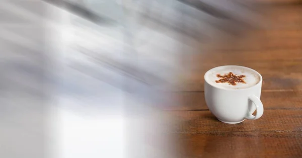 Taza de café blanco con estrella — Foto de Stock