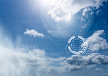 Grafik arabirimi ile gökyüzü bulutlar