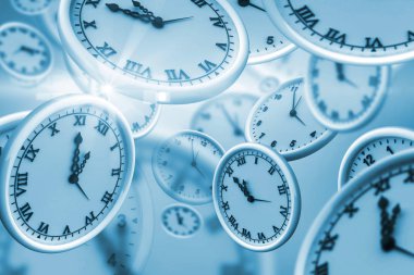  Beyaz arka plan karşı saatler