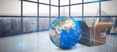  Dünya gezegeni tarafından karton kutular 