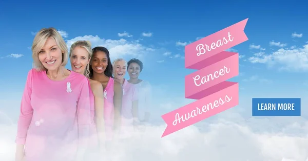 Breast cancer awareness kvinnor — Stockfoto