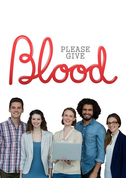 사람과 혈액 기부 개념 — 스톡 사진