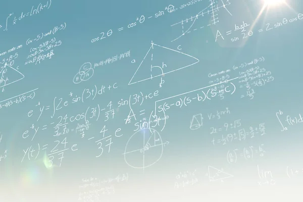 Mathematik gegen blauen Himmel — Stockfoto