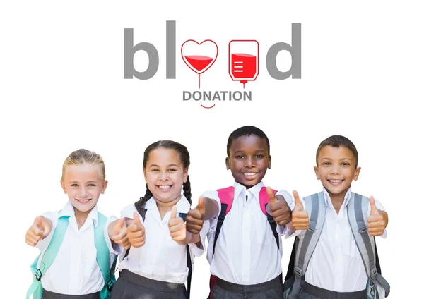 Anak-anak dan konsep donasi darah — Stok Foto