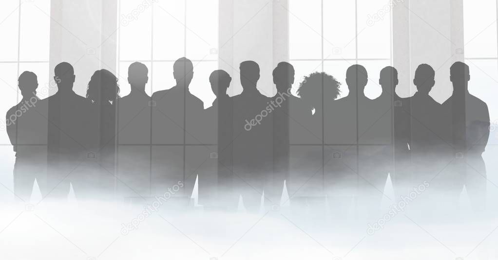 Silhouette of group of people 