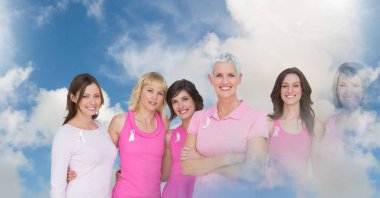 Meme kanseri kadınların gökyüzünün geçiş ile