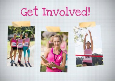 Meme Kanseri Bilinçlendirme fotoğraf kolaj