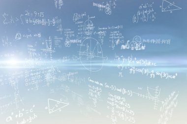 Mavi gökyüzü karşı denklemler