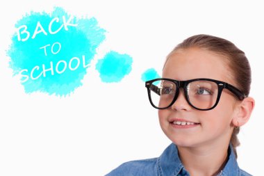 Sevimli öğrenci gülümseyen 