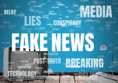 Televizyon ile sahte haber metni