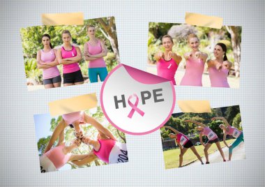 Meme Kanseri Bilinçlendirme fotoğraf kolaj