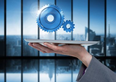 Tablet cog gears ile tutarak