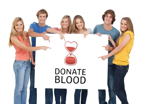 Menschen und Blutspendekonzept — Stockfoto