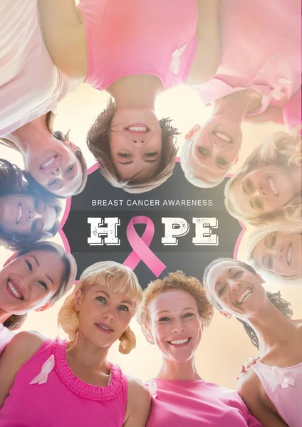 Nadzieję, że tekst z świadomości raka piersi — Zdjęcie stockowe