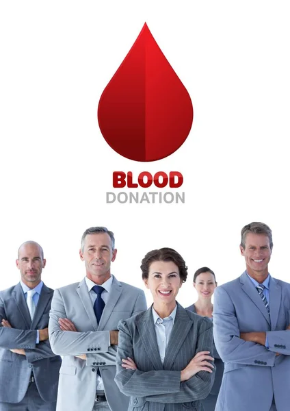 Бізнесмени та концепція донорства крові — стокове фото