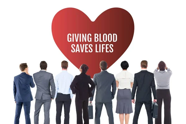 Oamenii de afaceri și conceptul de donare de sânge — Fotografie, imagine de stoc