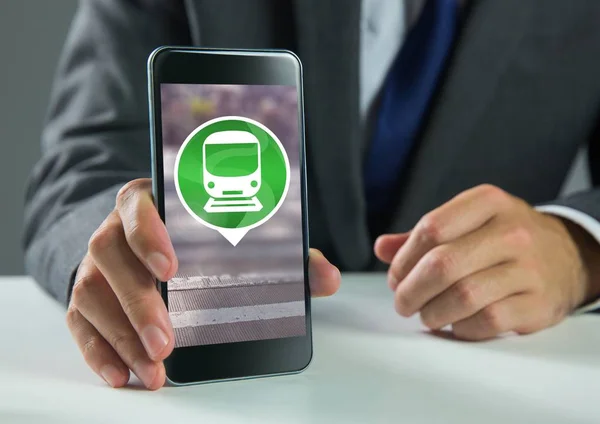 Hand holding phone — Stock Photo, Image