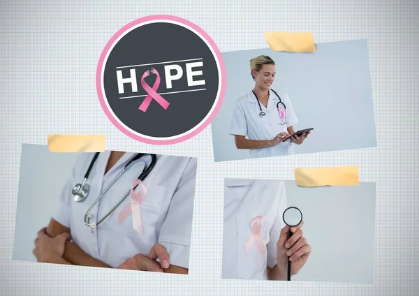 Hoffnung Text und Arzt — Stockfoto
