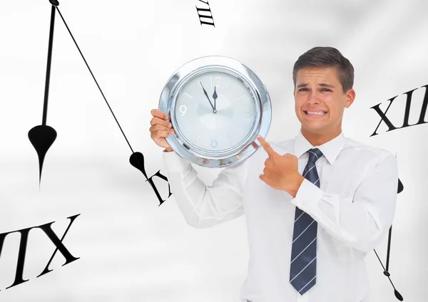 Geschäftsmann mit Uhr — Stockfoto