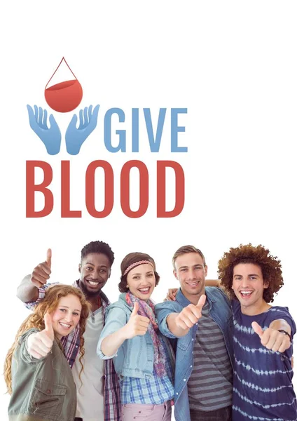Concepto de donación de sangre y personas — Foto de Stock