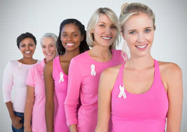 Rosa cáncer de mama concienciación mujeres — Foto de Stock
