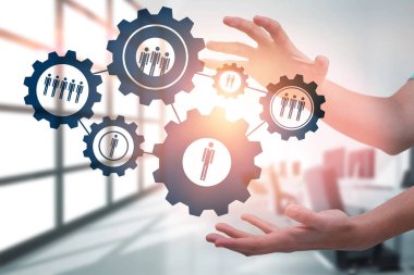 Beyaz arka plan üzerinde eller eller 