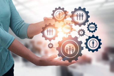 Kadın beyaz arka planı el hareketi 