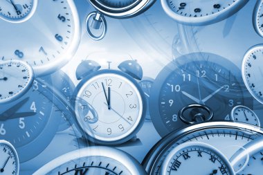  Beyaz arka plan karşı saatler